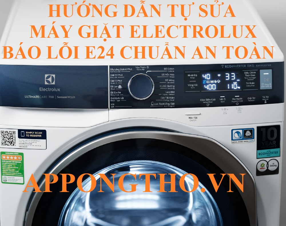 Máy giặt Electrolux lỗi E24 có thể khắc phục bằng cách nào?