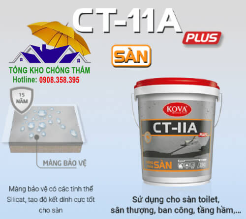 Chất chống thấm Kova CT 11A chính hãng, giá rẻ nhất tại HCM